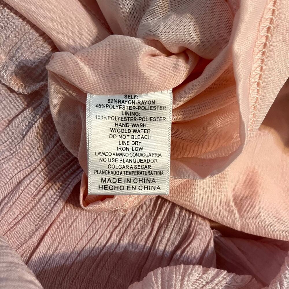 Listicle Maxi Dress Medium Pink Boho Cottagecore Prairie Ruffle Puff Sleeve - Picture 10 of 10